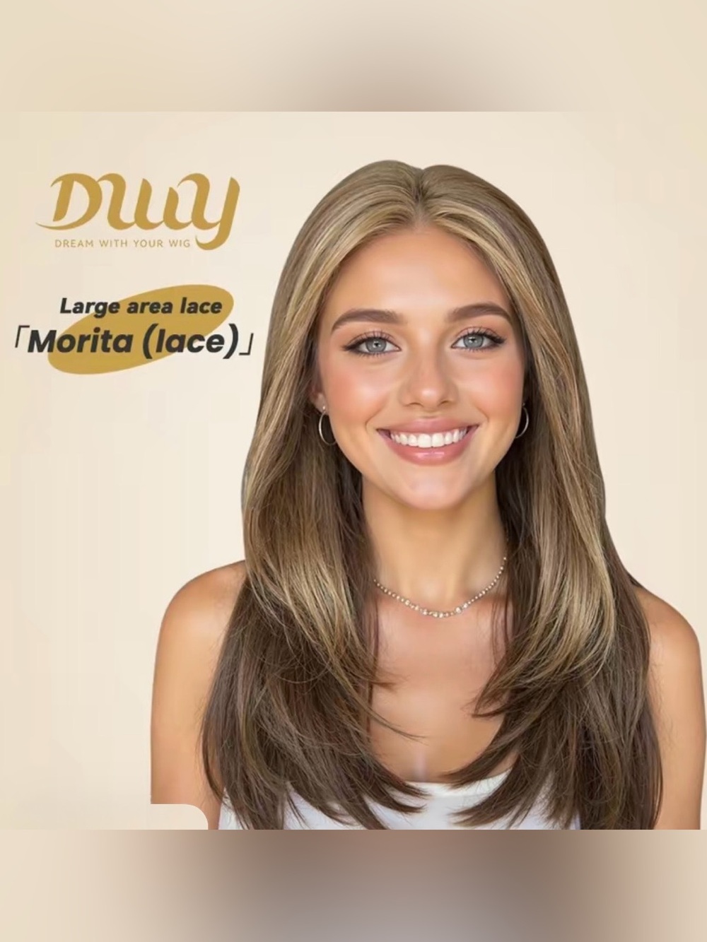 DWY Morita Lace brown with golden blonde money pieces